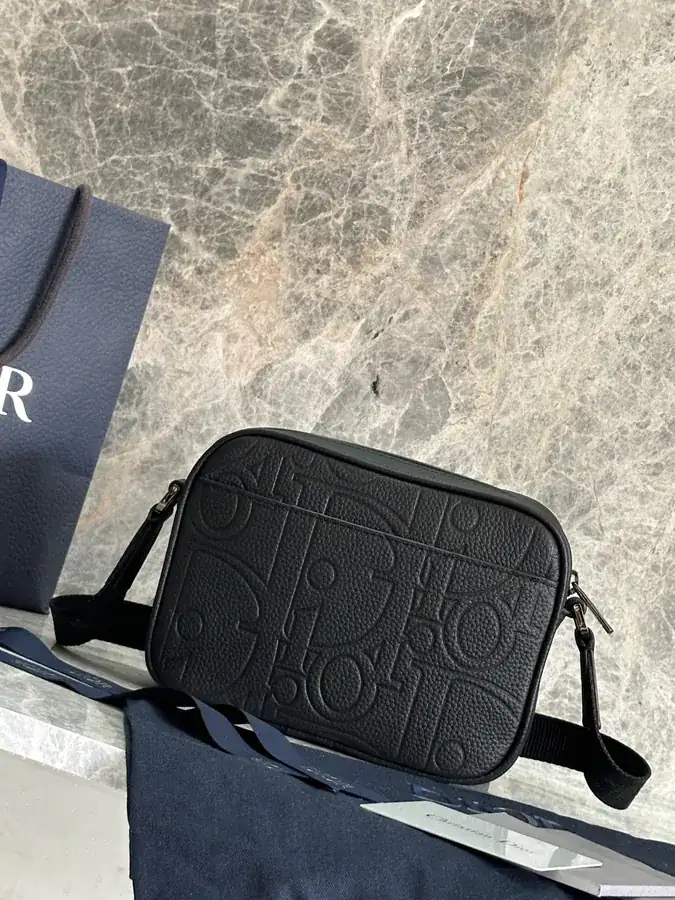 Rider 2.0 Zip Messenger Bag Mini Size, Black Calfskin