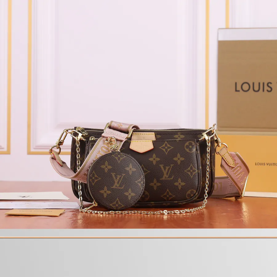 Mini Pochette Accessoires Handbag with Chain Strap and Box