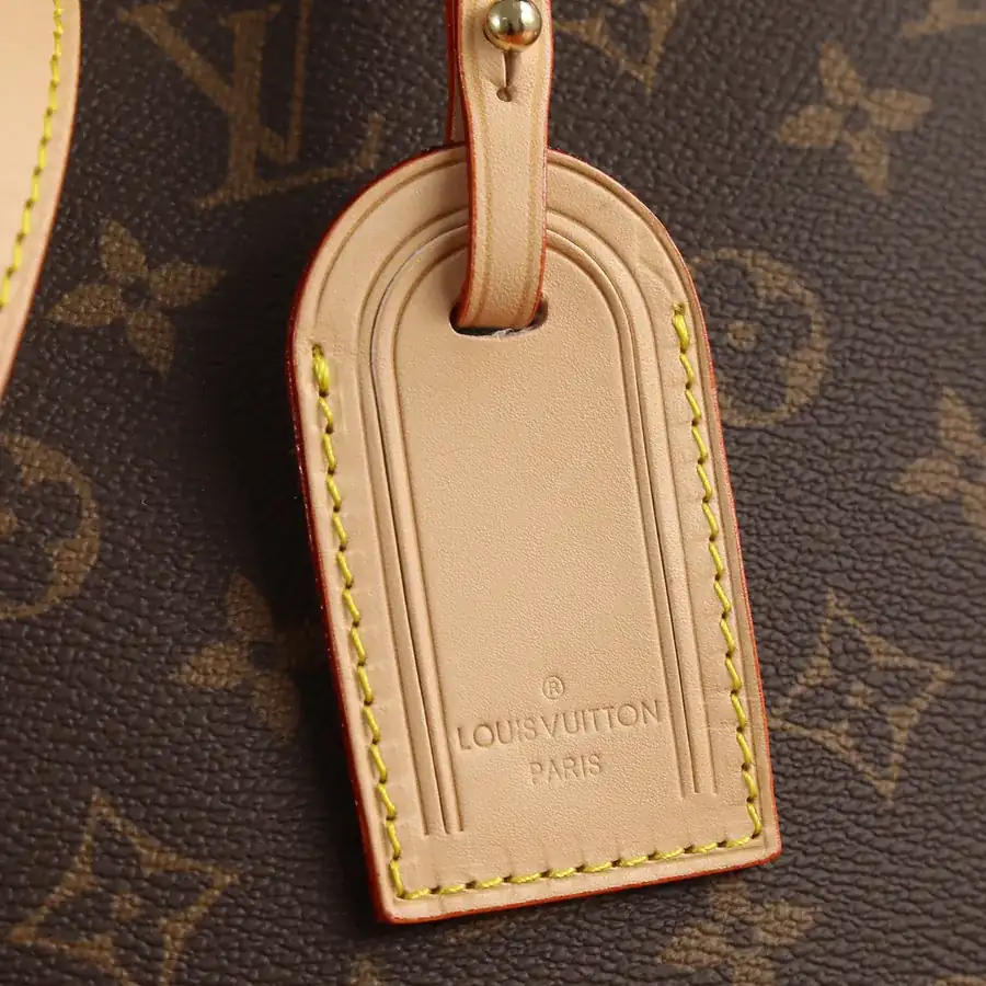 Petit Palais Tote Bag with Monogram Canvas and Leather Trim