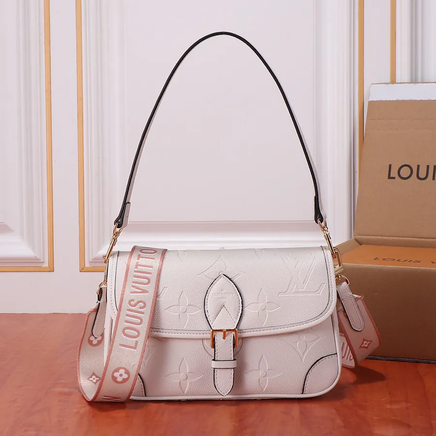 Diane Handbag Monogram Empreinte, Black and White