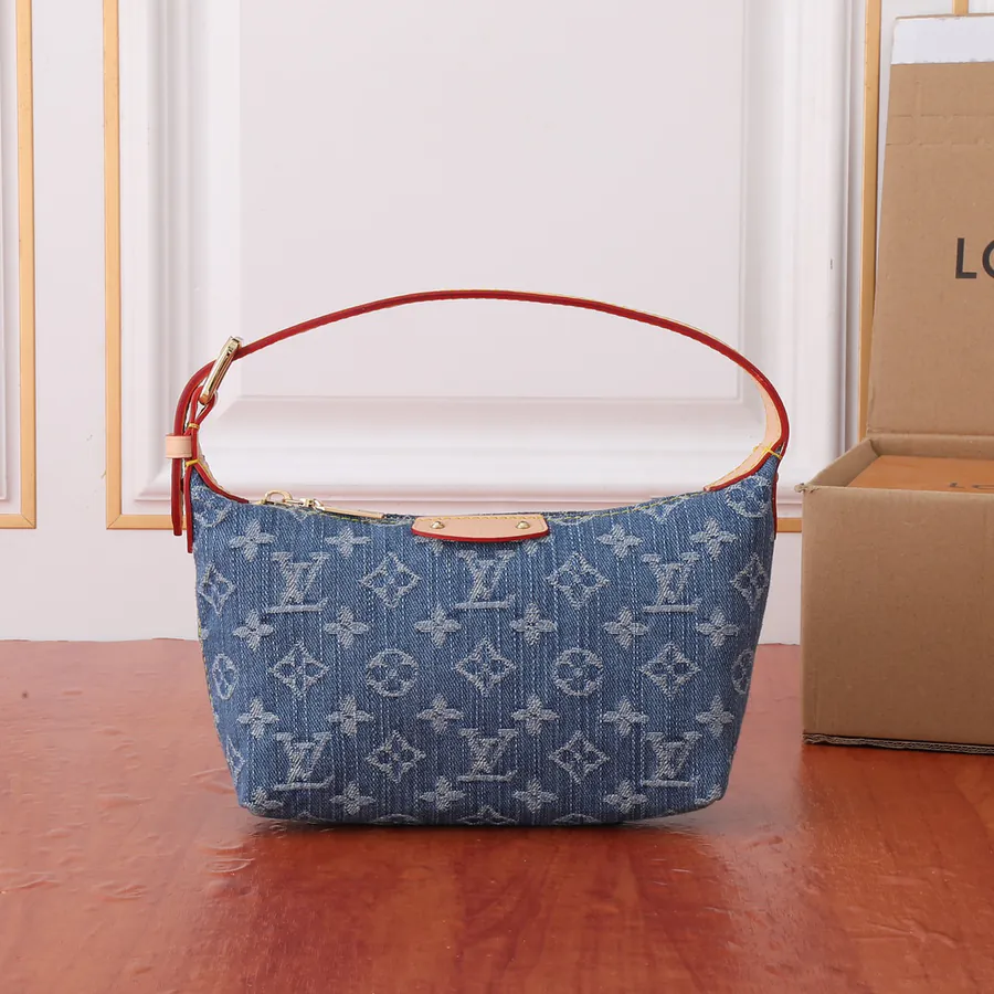 Hills Pochette Handbag in Monogram Denim