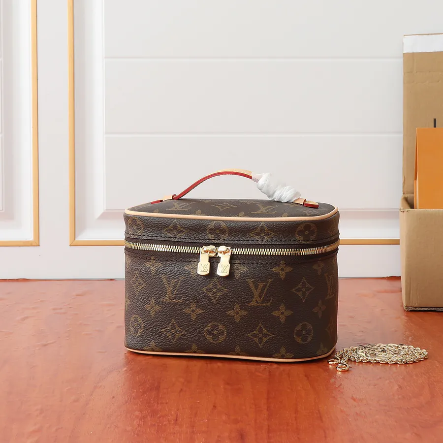 Mini Bag with Soft Monogram Canvas and Leather Handle