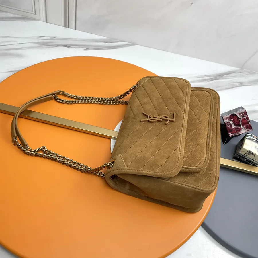 Niki Bucket Bag in Grained Cashmere Leather
