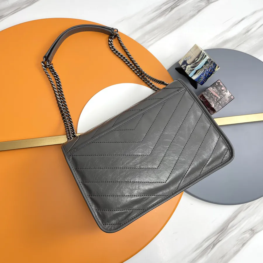 Niki Bucket Bag in Grained Calfskin