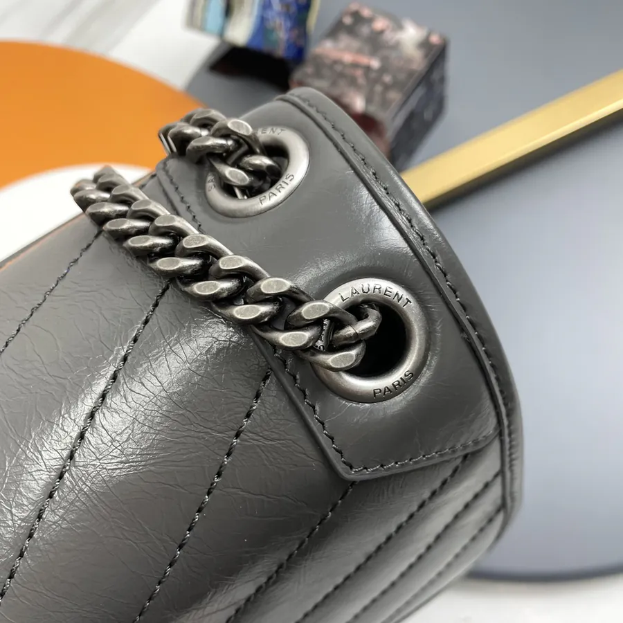 Niki Bucket Bag in Grained Calfskin