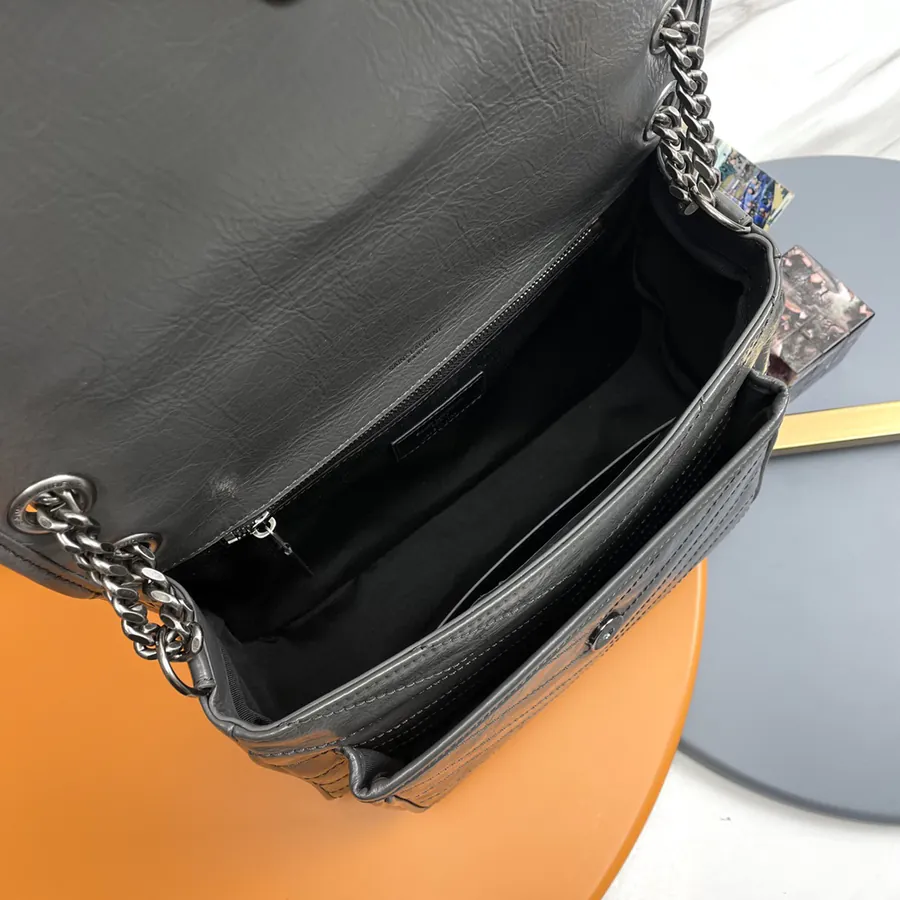 Niki Bucket Bag in Grained Calfskin
