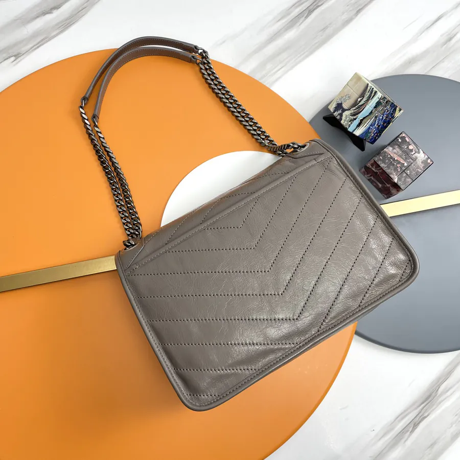 Niki Bucket Bag in Grained Calfskin
