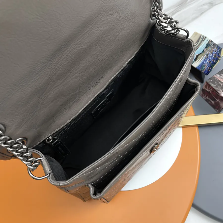Niki Bucket Bag in Grained Calfskin
