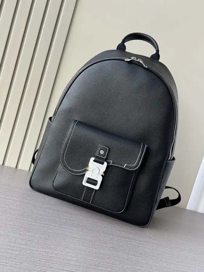 Cistian Satchel 2024 Winter Collection, Saddle Style, Black Grained Calfskin