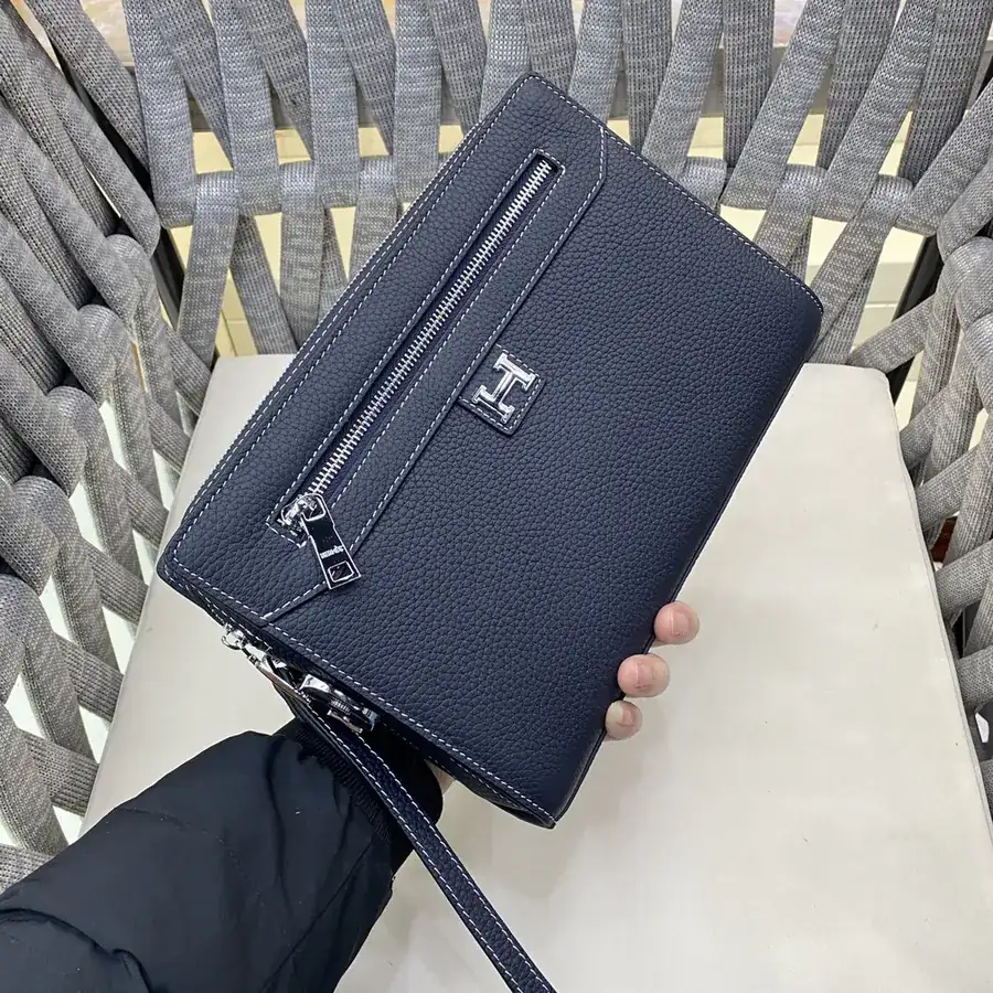 H Brand Casual Essential Handbag Premium Leather, Black, Blue, Terracotta