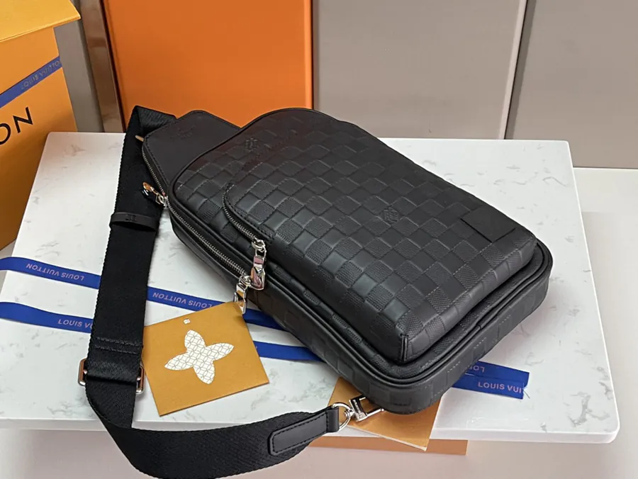 Louis Vuitton Avenue Shoulder Bag with Taïga Calfskin