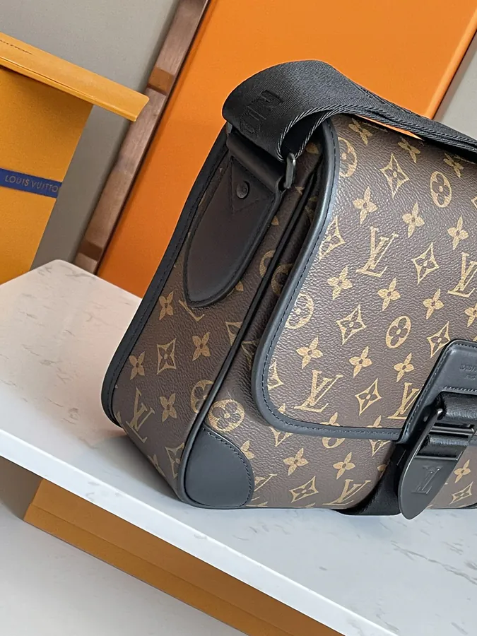 Archy Medium Briefcase with Monogram Macassar Canvas and Leather Trim