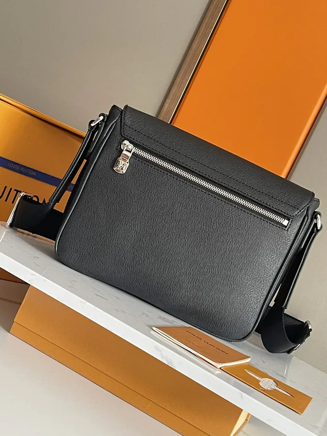 District Mini Messenger Bag Grained Calfskin