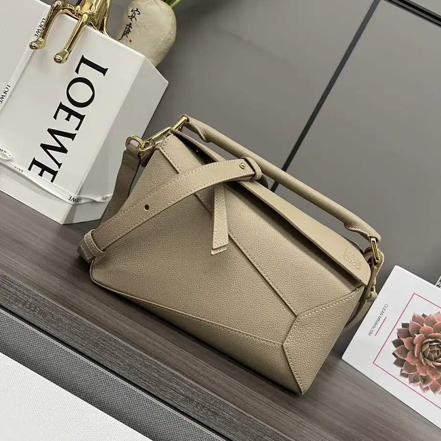 Puzzle Edge Handbag in Grained Calfskin