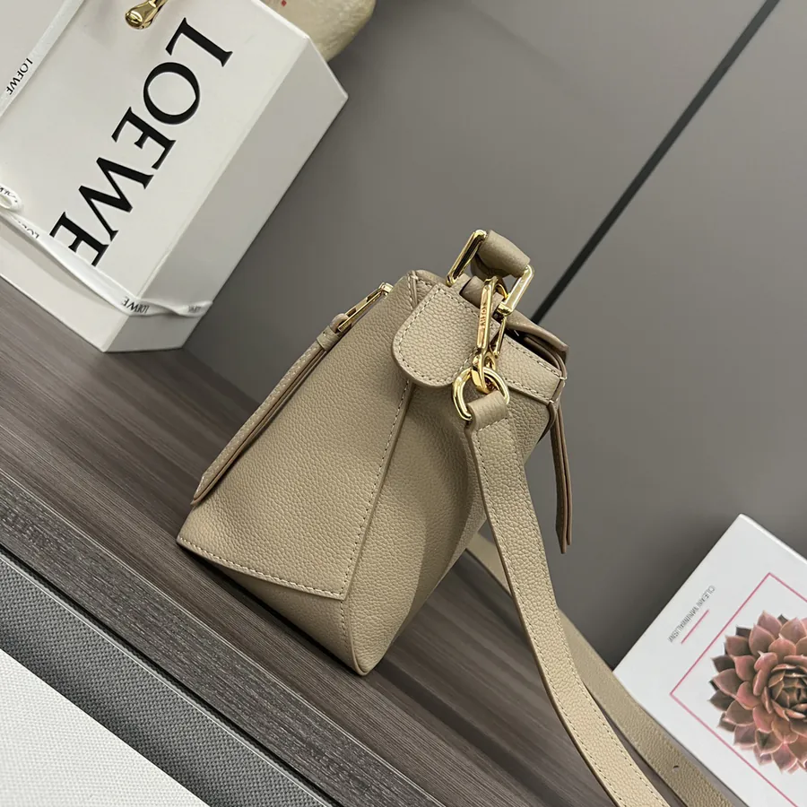 Puzzle Edge Handbag in Grained Calfskin