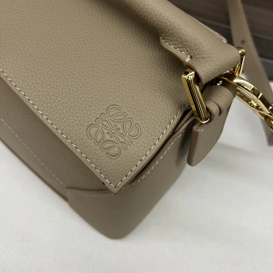 Puzzle Edge Handbag in Grained Calfskin