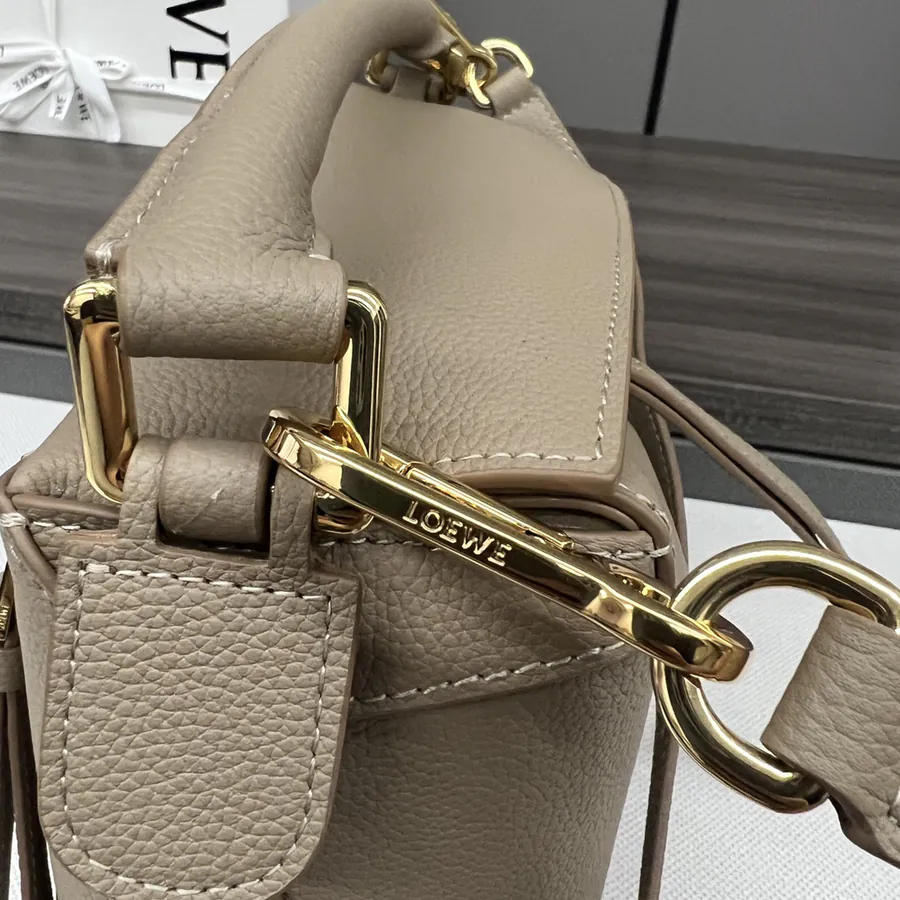 Puzzle Edge Handbag in Grained Calfskin