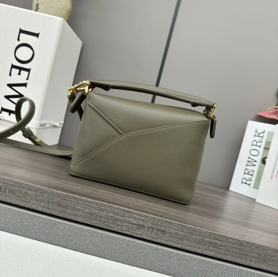 Anagram Puzzle Edge Mini Handbag in Soft Calfskin