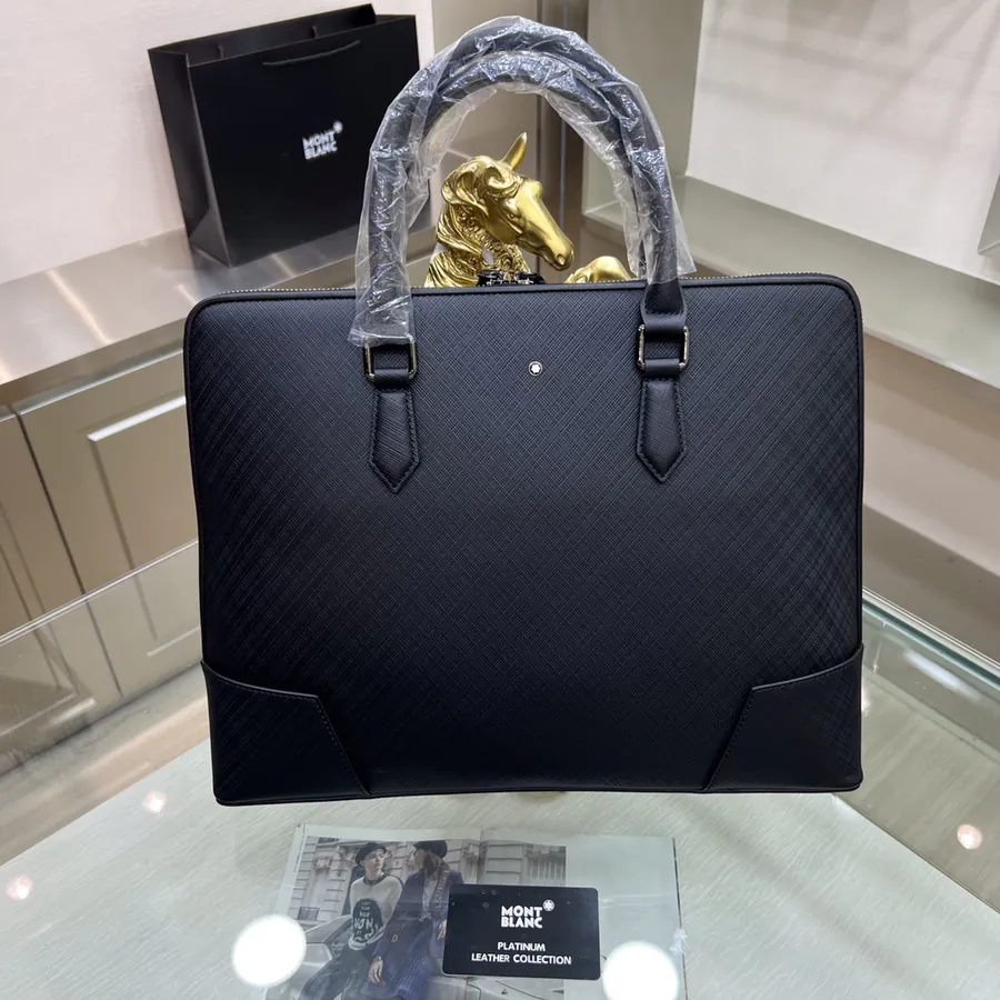 Montblanc International Briefcase Premium Leather, Classic Logo, Modern Design