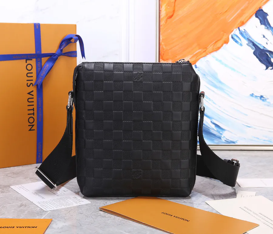 Apollo Shoulder Bag with Monogram Grid and Rainbow Accents