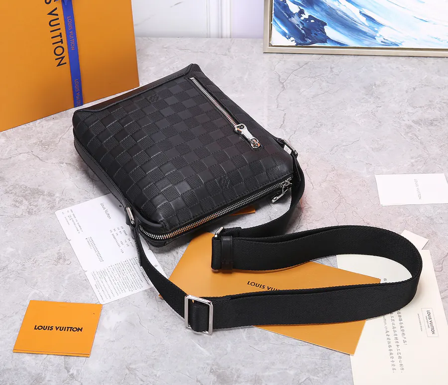 Apollo Shoulder Bag with Monogram Grid and Rainbow Accents