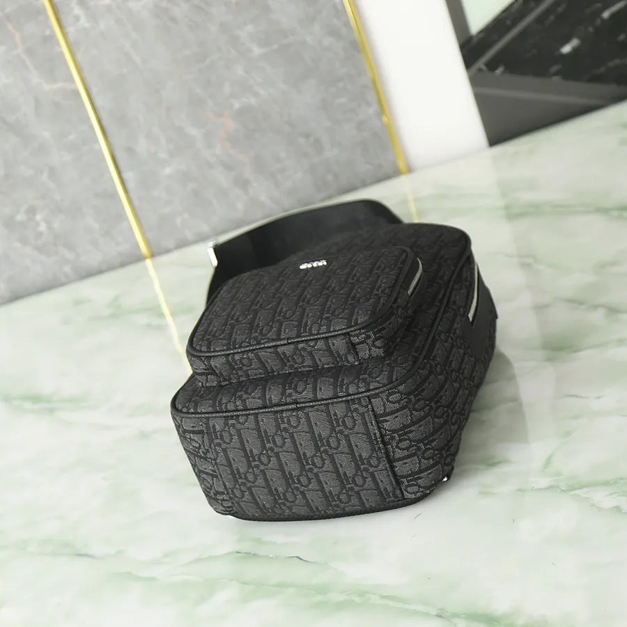 Rider Inspired Oblique Print Crossbody Backpack