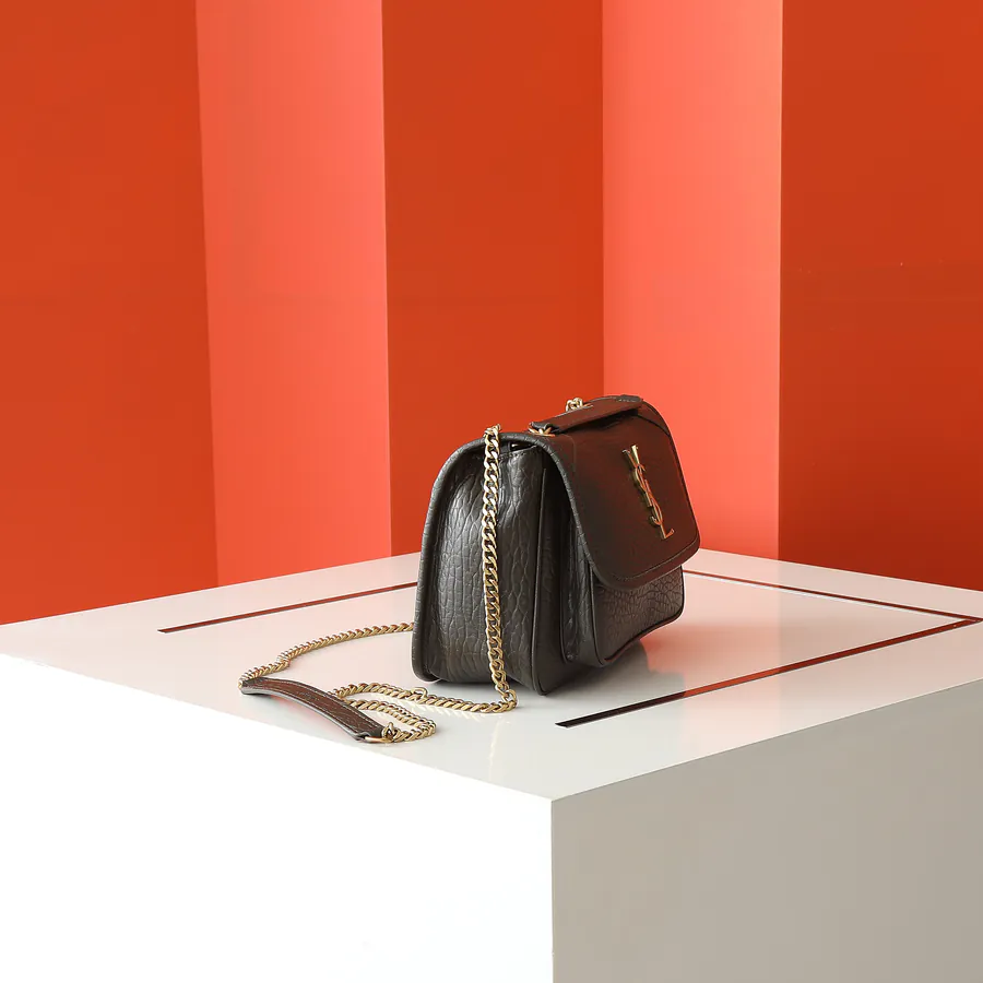 New NIKAI Mini Front Flap Handbag with Grained Calfskin