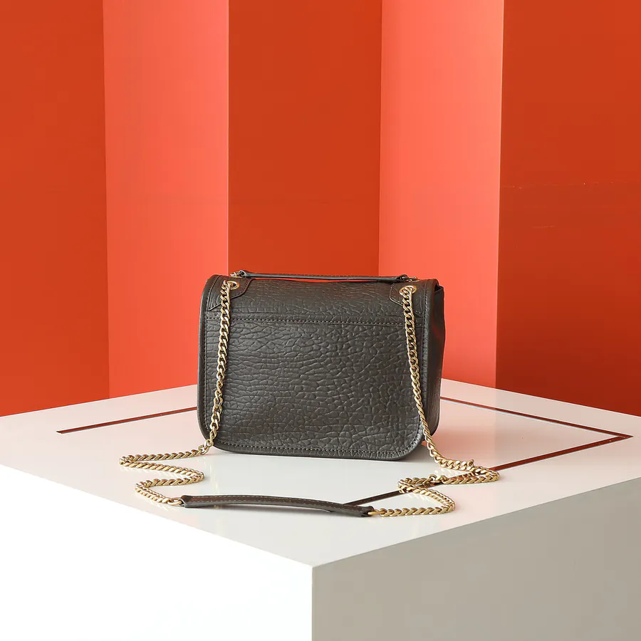 New NIKAI Mini Front Flap Handbag with Grained Calfskin