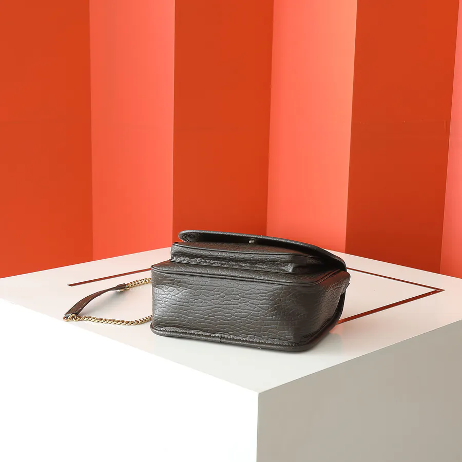 New NIKAI Mini Front Flap Handbag with Grained Calfskin