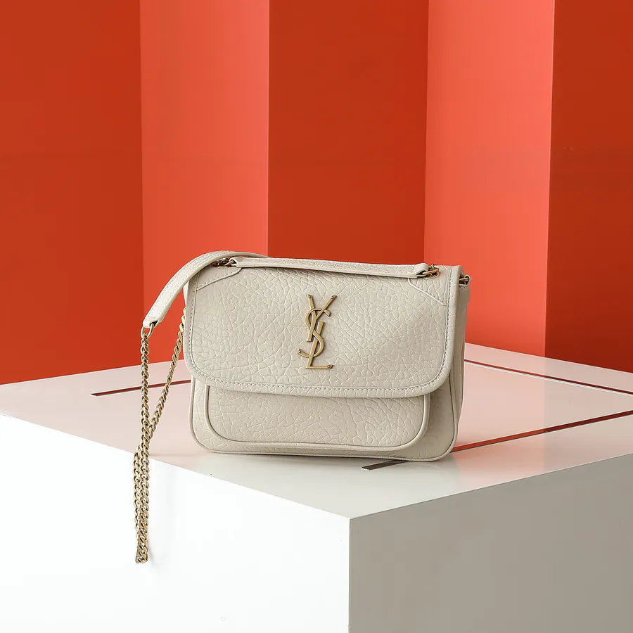 New Arrival NIKAI Mini Grained Calfskin Front Flap Handbag with Metal LE CASSANDRE