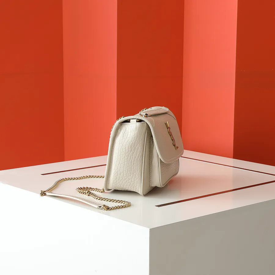 New Arrival NIKAI Mini Grained Calfskin Front Flap Handbag with Metal LE CASSANDRE