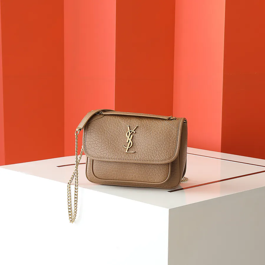 New Arrival NIKAI Mini Grained Calfskin Front Flap Handbag with Metal LE CASSANDRE