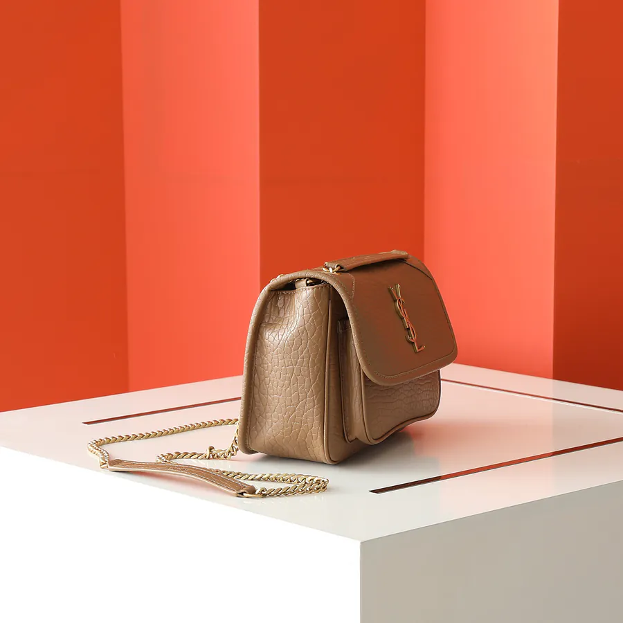 New Arrival NIKAI Mini Grained Calfskin Front Flap Handbag with Metal LE CASSANDRE