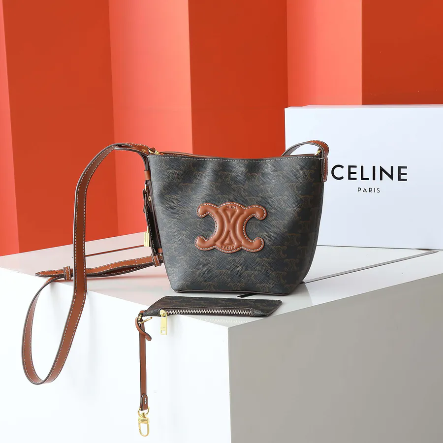 CELIN* CUIR TRIOME Small Bucket Bag