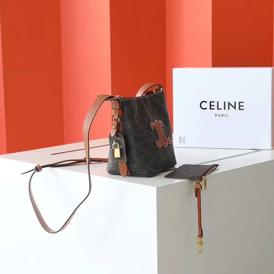 CELIN* CUIR TRIOME Small Bucket Bag