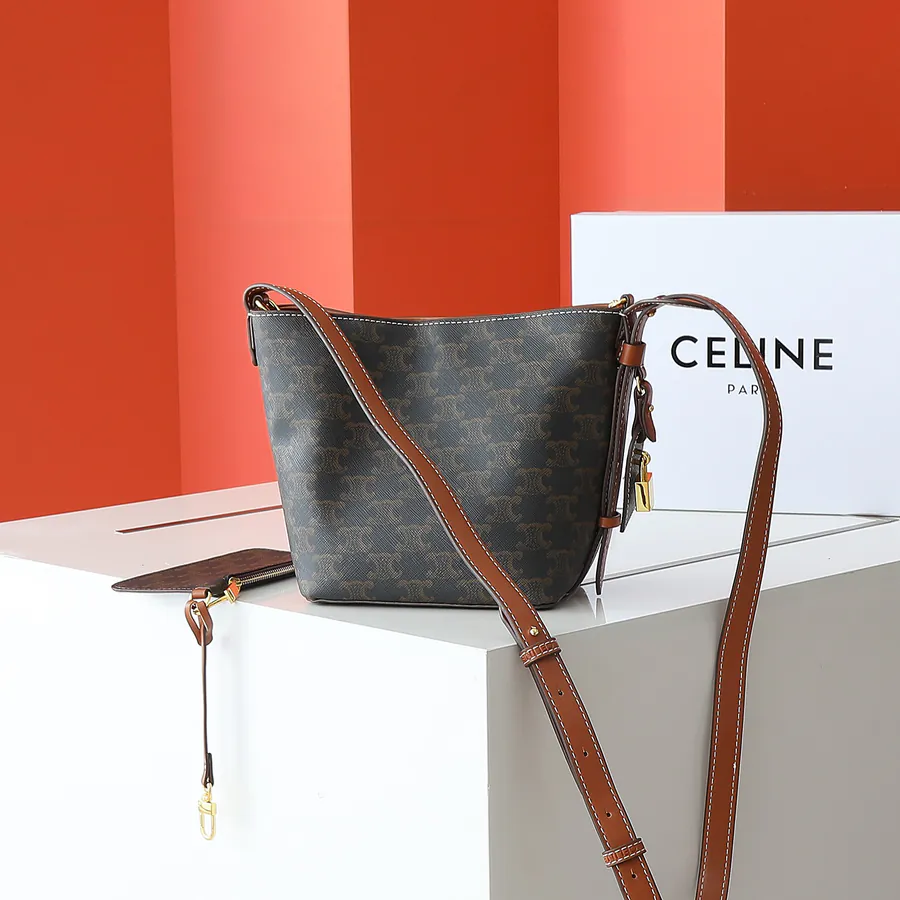 CELIN* CUIR TRIOME Small Bucket Bag