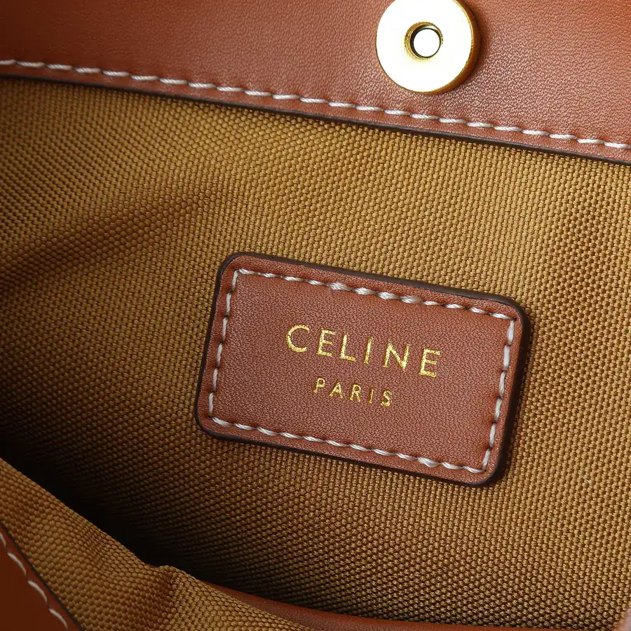 CELIN* Cuir Triome Small Bucket Bag with Logo