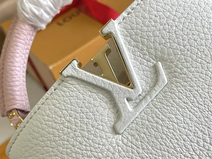 Capucines Mini Bag with Taurillon Leather and Floral Trim