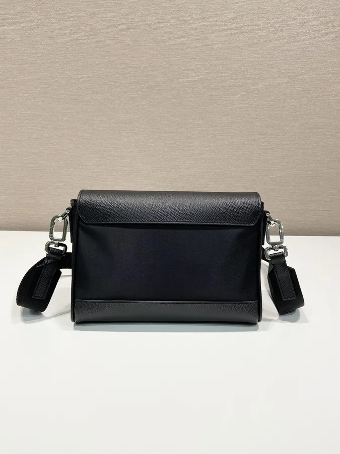 New Post Crossbody Bag Crosshatch Pattern