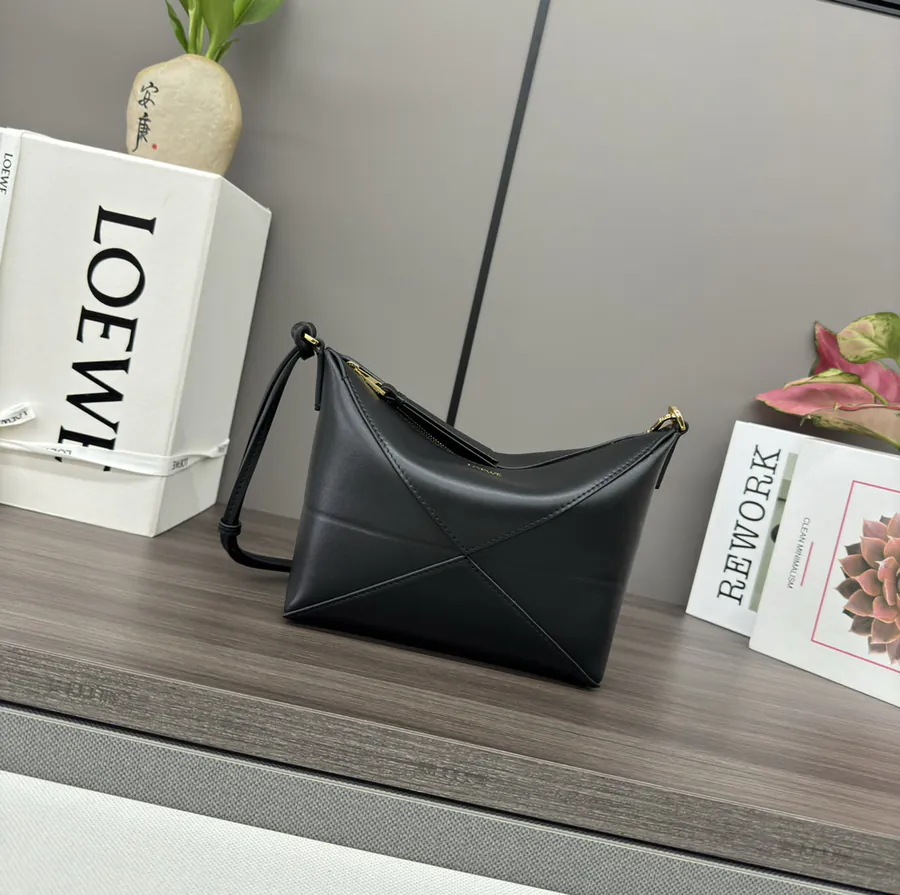 Lewell Puzzle Fold Pouch A Versatile Crossbody Bag with Geometric Design
