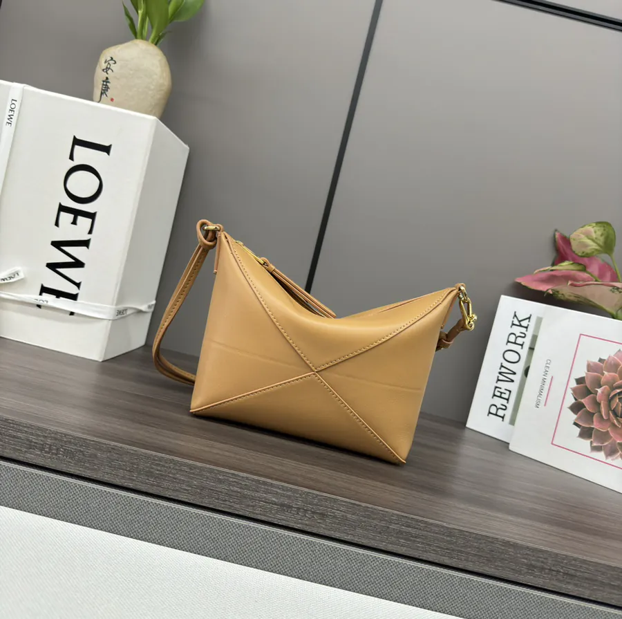 Lewe Puzzle Fold Pouch Geometric Inspired Handbag