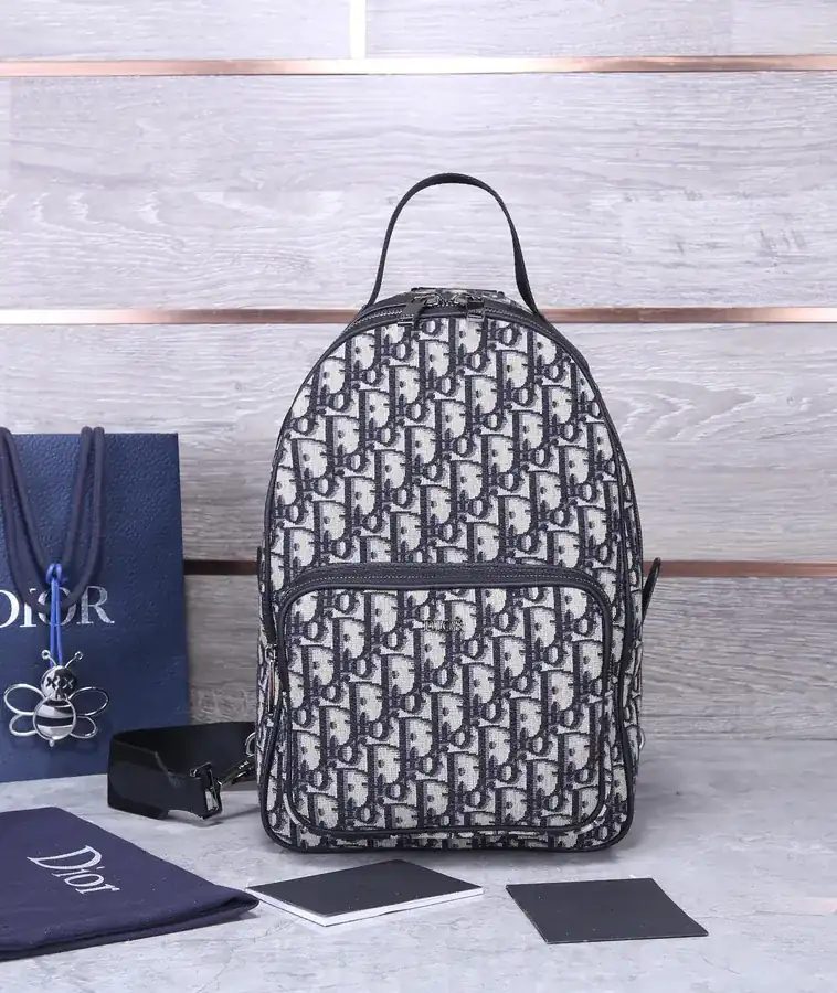 Rider Inspired Oblique Print Crossbody Backpack