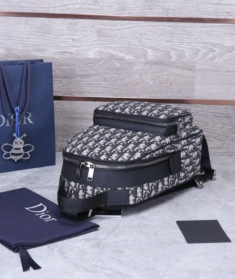 Rider Inspired Oblique Print Crossbody Backpack