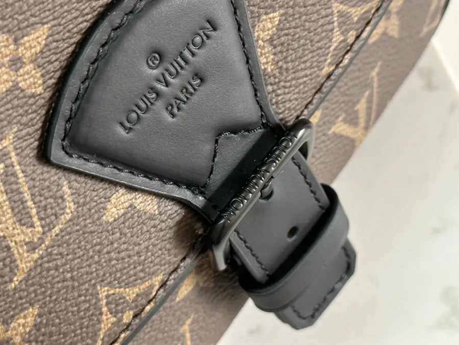 Montsouris Mini Messenger Bag with Leather Strap