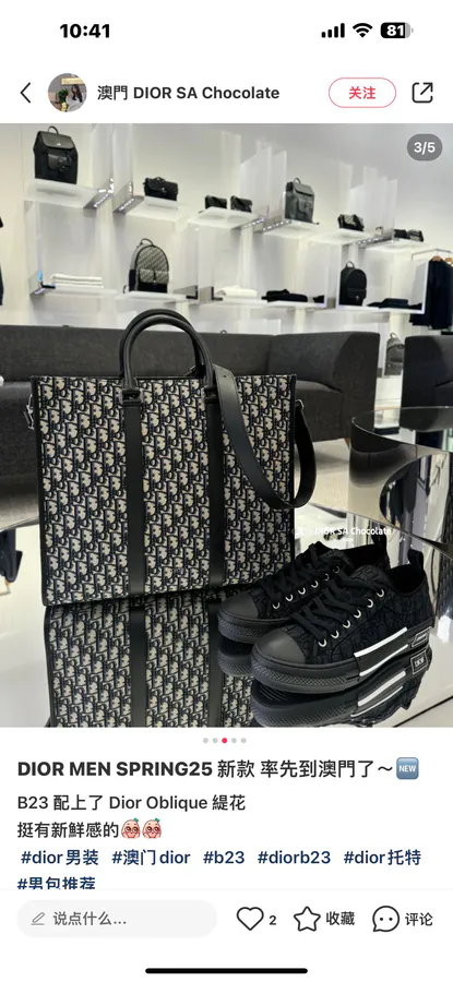 Dior East West Handbag Elegant Design, Classic Pattern