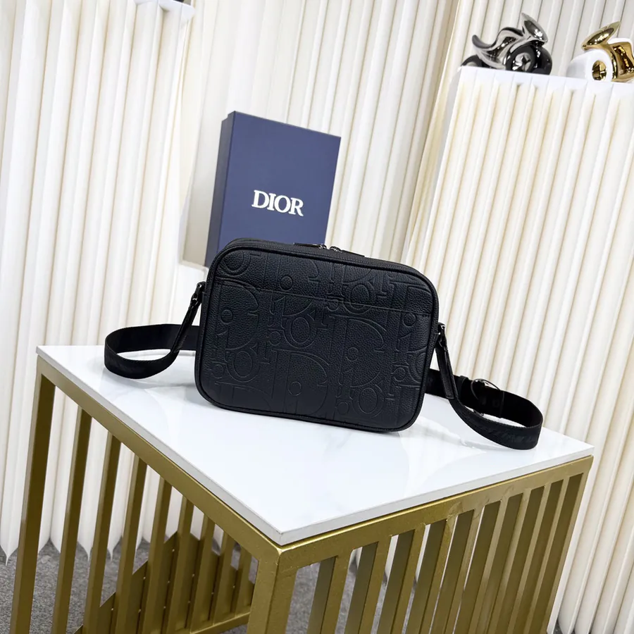 Rider 2.0 Zip Messenger Bag Black with Gravity Print
