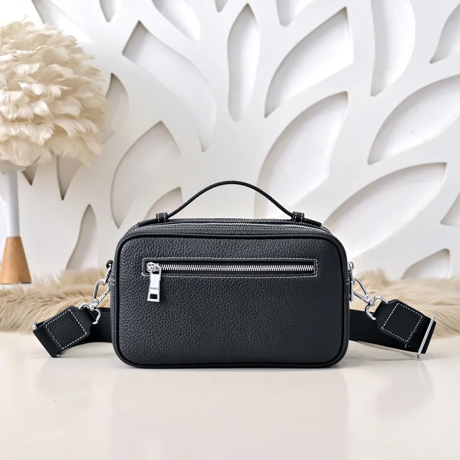 Hermes Men's Crossbody Bag Premium Calfskin, Elegant Hardware
