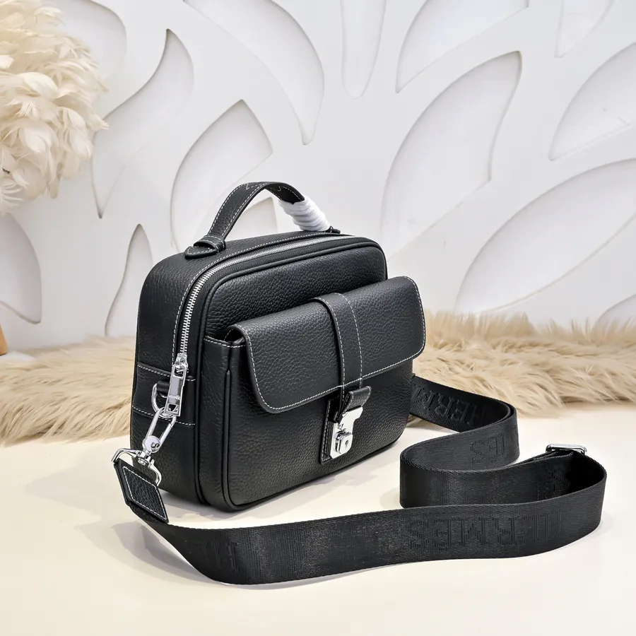 Hermes Men's Crossbody Bag Premium Calfskin, Comfortable Fit