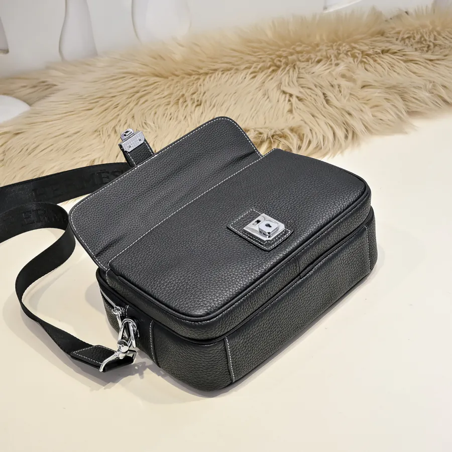Hermes Men's Crossbody Bag Premium Calfskin, Comfortable Fit