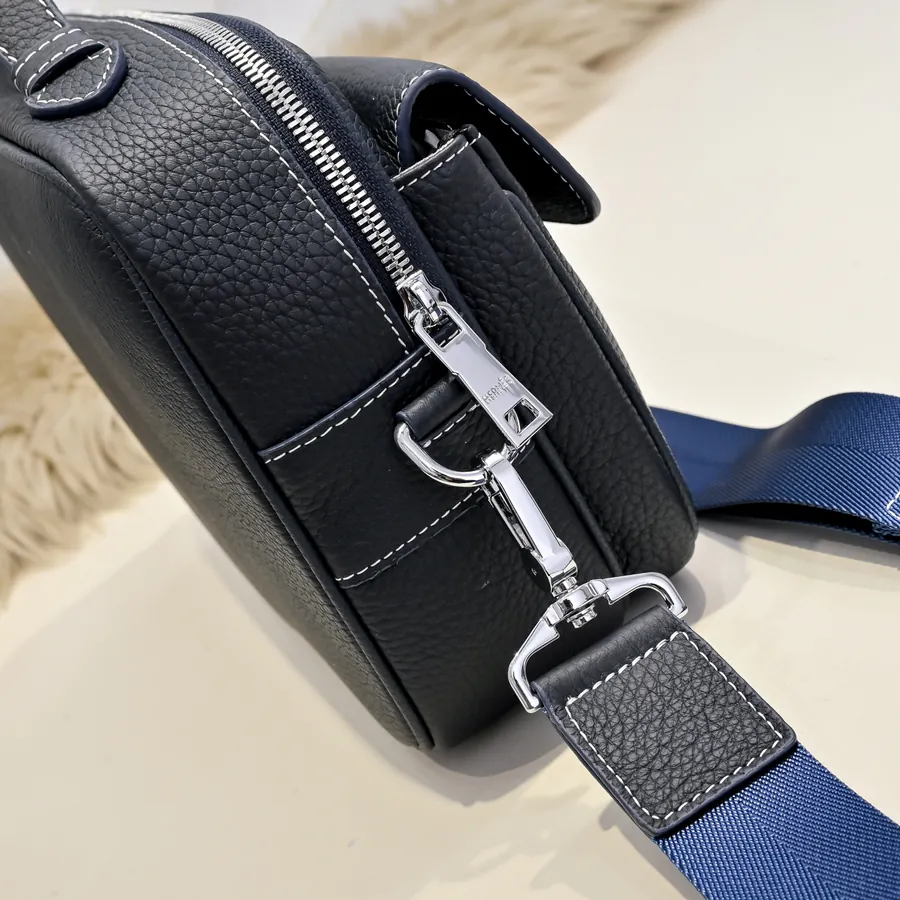 Hermes Men's Crossbody Bag Premium Calfskin, Comfortable Fit